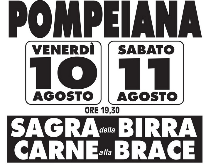 Prossimo weekend a Pompeiana: sagra della birra e della carne alla brace tra band musicali e Miss Italia