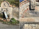 Castelvittorio, fontana di Langan distrutta da auto da rally (Foto)