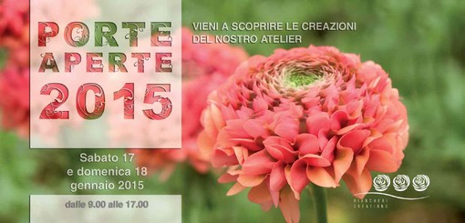 'Porte Aperte' Biancheri Creations: sabato 17 e domenica 18 gennaio i produttori potranno visitare l''Atelier del fiore'