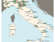 La mappa del Fico Bike Tour