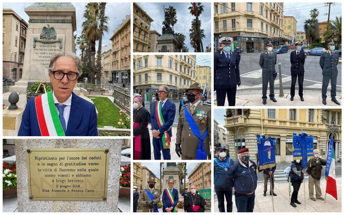 Sanremo: le celebrazioni del 2 giugno nel rispetto delle normative, il Sindaco &quot;La giornata sia segno di ripartenza&quot; (Foto e Video)