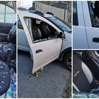 Ventimiglia, spaccano i finestrini dell'auto con una pietra: il furto davanti al gattile (Foto)
