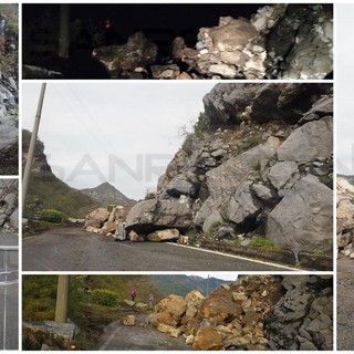 Valle Argentina: frana poco dopo il ponte di Loreto, isolate da ieri sera alcune frazioni di Triora (Foto)