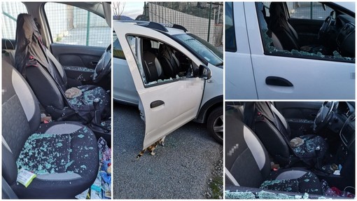 Ventimiglia, spaccano i finestrini dell'auto con una pietra: il furto davanti al gattile (Foto)