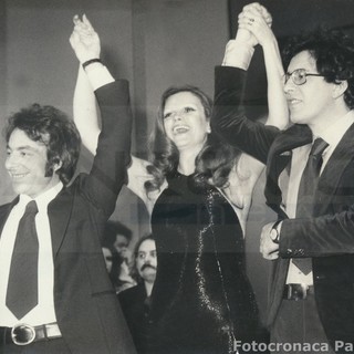 Peppino Gagliardi, in una foto di Pablo Rossi, con Peppino Di Capri e Milva