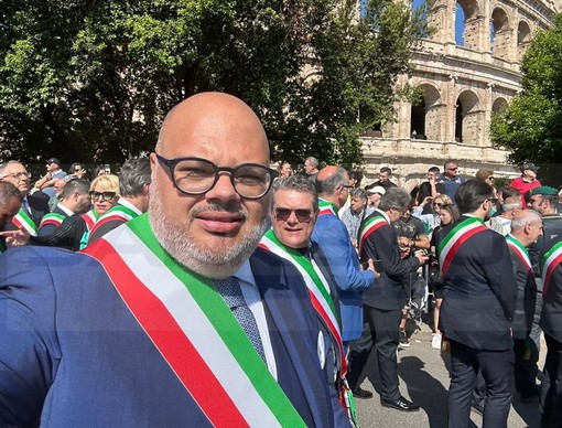 Giorgio Giuffra da Riva Ligure alla Festa della Repubblica nazionale: l'unico sindaco della provincia di Imperia (Foto)