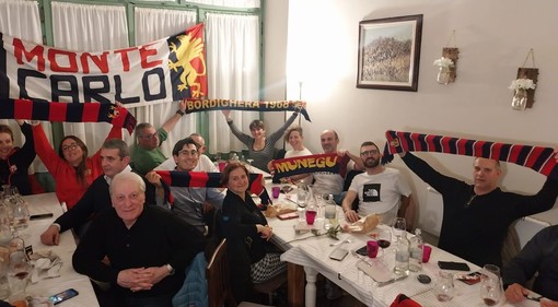 Bordighera, Montecarlo e Cannes unite dal calcio: incontro conviviale tra i tre Genoa Club (Foto)