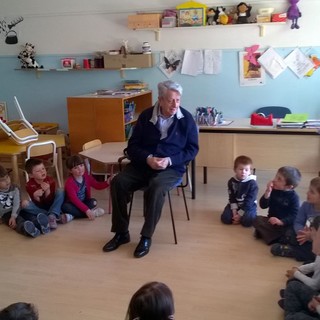 Sanremo: il Giudice Guido Cucco visita la scuola dell'infanzia di Poggio, le foto