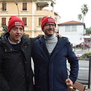 Fulvio Fellegara e Andrea Orlando nel gennaio scorso in campagna elettorale a Sanremo