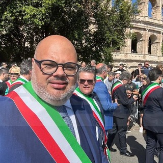 Giorgio Giuffra da Riva Ligure alla Festa della Repubblica nazionale: l'unico sindaco della provincia di Imperia (Foto)