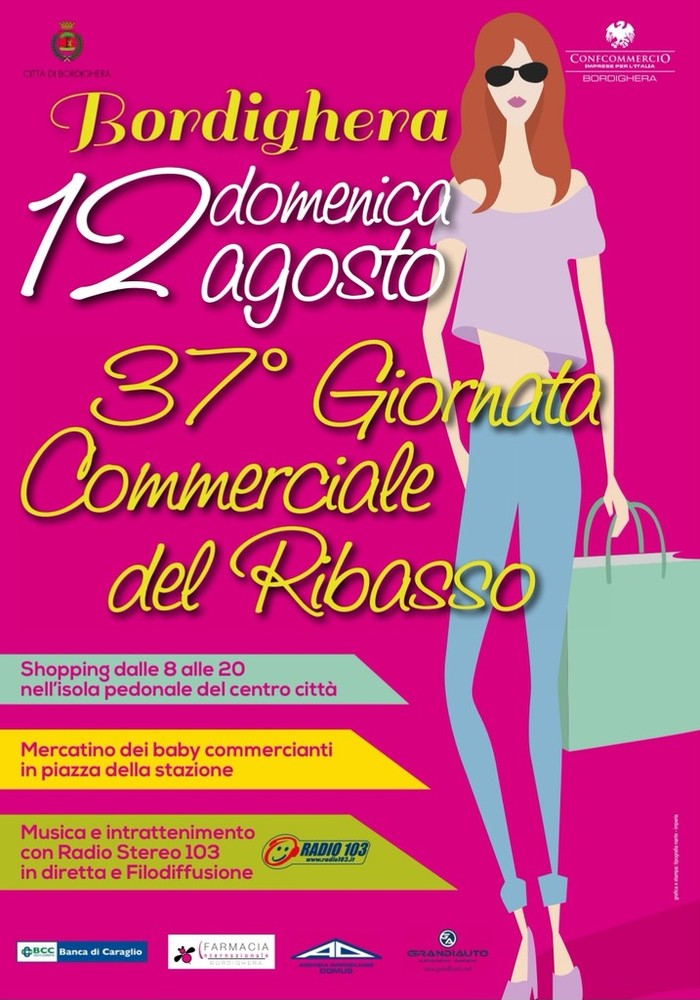 Bordighera: tutto pronto per la 37° giornata commerciale del ribasso