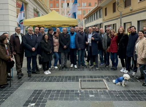 Elezioni Amministrative a Sanremo: gazebo di Fratelli d'Italia nella zona della Foce