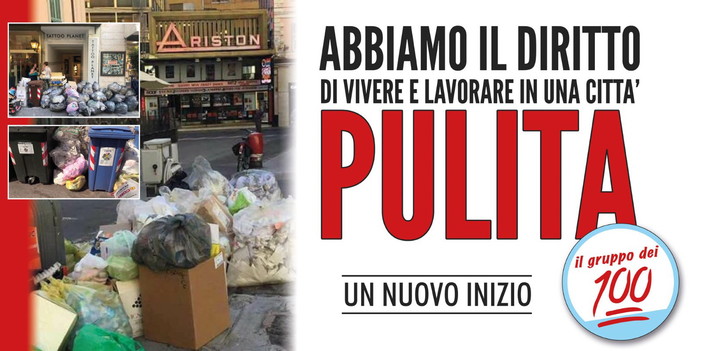 &quot;Il diritto di vivere e lavorare in una città pulita&quot;, il secondo tema della campagna manifesti del Gruppo dei 100