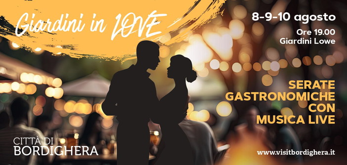 Bordighera: da domani a domenica musica e gastronomia con 'Giardini in Love'