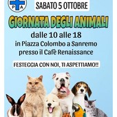 Sanremo: sabato prossimo i volontari dell'Enpa in piazza Colombo per la ‘Giornata degli animali’