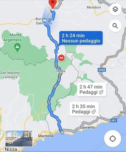 Ventimiglia: se Google Maps ti suggerisce di passare dal Colle di Tenda per tornare a Cuneo