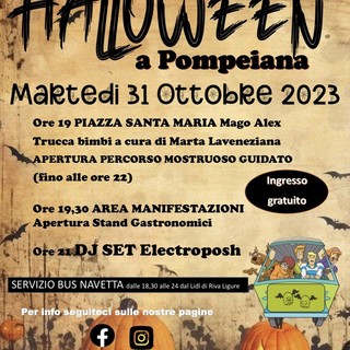 Il 31 ottobre festa di Halloween per grandi e piccini a Pompeiana