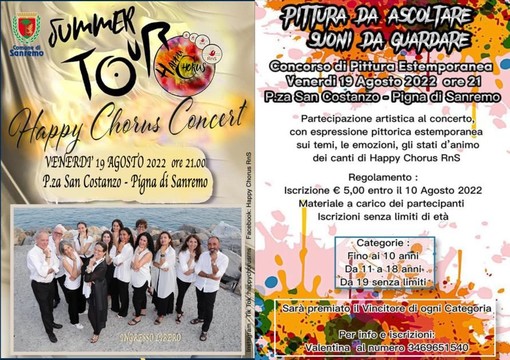 Sanremo: questa sera Happy Chorus in concerto in piazza San Costanzo