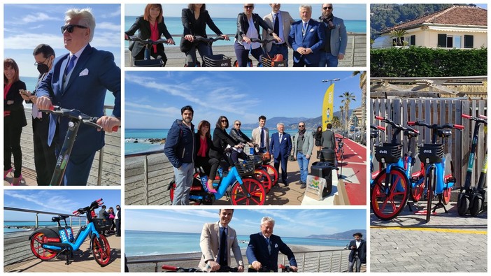 Ventimiglia: da oggi la mobilità è green, inaugurato il servizio di sharing per monopattini e bici elettriche (Foto e Video)