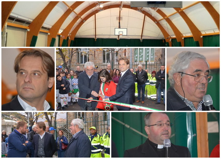 Vallecrosia: inaugurata questo pomeriggio la palestra 'tensostatica' al parco scolastico di via San Rocco (Foto e Video)