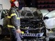 Sanremo: incendio ad un'auto in un parcheggio privato di via Galilei, intervento dei Vigili del Fuoco (Foto)