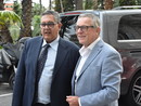 Gianni Rolando, candidato sindaco del centrodestra, con il presidente di Regione Liguria, Giovanni Toti