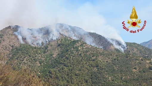 Ventimiglia: quattro Canadair in azione per spegnere l'incendio che ha distrutto 10 ettari di bosco (Foto e Video)