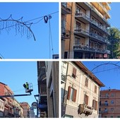 Vallecrosia, al via l’installazione delle luminarie di Natale lungo le vie della città (Foto e video)