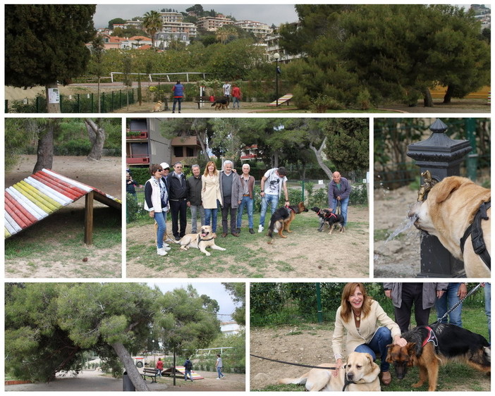 Sanremo: inaugurata questa mattina la terza area cani della città a San Martino (Foto e Video)