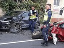 Sanremo: schianto frontale sull'Aurelia a Capo Nero, due veicoli distrutti ma conducenti senza gravi ferite (Foto)