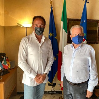 L'incontro tra il sindaco Scajola e il presidente Cirio