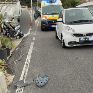 Incidente tra scooter e auto in via 2 Giugno a Camporosso: ferito un 29enne