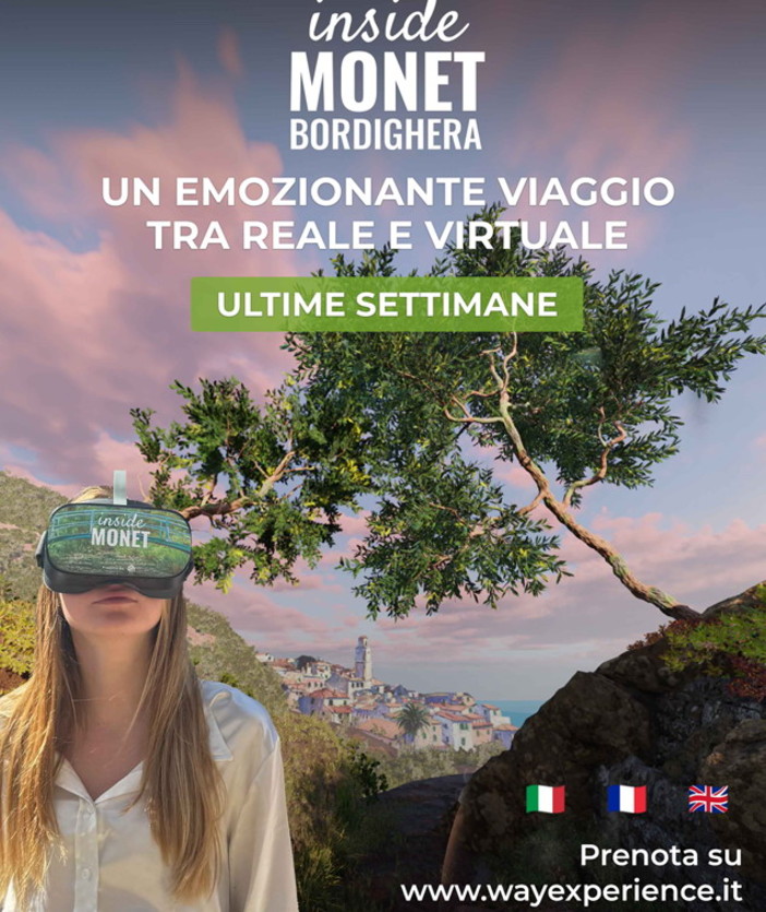 Bordighera: ultime settimane per partecipare alla mostra digitale en plen air 'Inside Monet VR Experience',