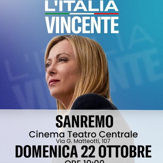 Sanremo: domenica prossima 'Italia vincente', Fratelli d'Italia rivive un anno di Governo