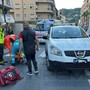 Vallecrosia: donna investita da un'auto sul passaggio pedonale di via Colonnello Aprosio, portata in ospedale (Foto)