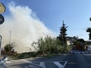 Sanremo: fiamme sull'Aurelia a Bussana, incendio tra le case e un vivaio (video)