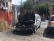 Taggia: auto in fiamme nella zona di palazzo Spinola intervento dei Vigili del Fuoco (Foto)