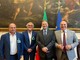 Da sinistra: Paolo Secondo, Roberto Ravera, il ministro Edmondo Cirielli e il senatore Gianni Berrino