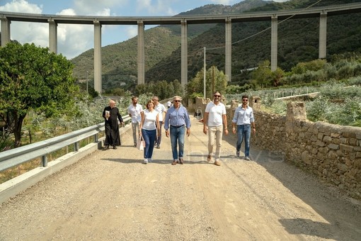 Taggia: dopo due anni di lavori inaugurata la nuova strada di regione Bruxiae, Conio &quot;Pensiamo anche al futuro, proseguiremo...&quot;  (foto e video)