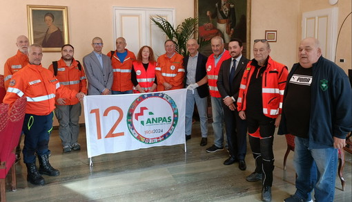 Sanremo: l’associazione nazionale delle pubbliche assistenze compie 120 anni,  ricevuta in Comune una delegazione