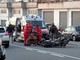 Sanremo: cade con la moto in via San Francesco, 57enne trasportato in ospedale (Foto)