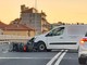Ventimiglia: scontro auto-scooter sul cavalcavia, centauro portato in ospedale (Foto)