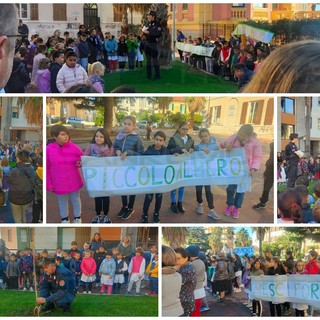 Imperia, gli alunni della 'Littardi' partecipano alla giornata dell'albero (foto e video)