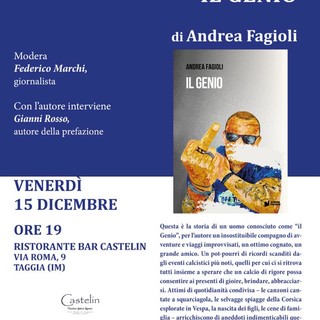 Taggia: domani la presentazione del nuovo libro di Andrea Fagioli