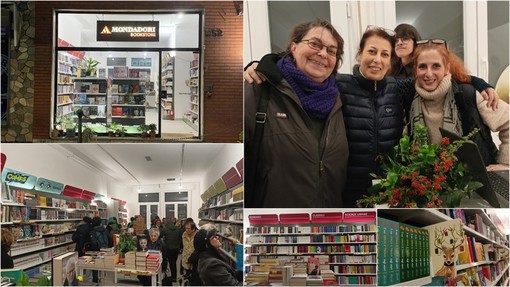 Bordighera in festa: la libreria di Donatella ed Emanuela riapre dopo l'incendio (Foto e video)