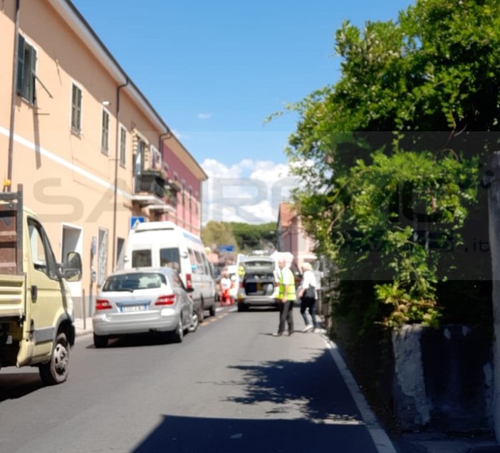 Imperia: incidente stradale in Caramagna, una donna ferita in modo grave trasportata in elicottero a Pietra Ligure (Foto)