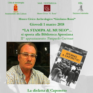 Ventimiglia: rinviato ‘La stampa al Museo’, l'incontro con il giornalista Pierpaolo Cervone