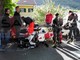 Ventimiglia: scontro auto-moto in frazione Porra, un uomo ed una donna lievemente feriti (Foto)