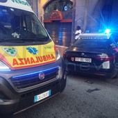 Ventimiglia: scontro tra due moto stasera in via Cavour, i due centauri in ospedale a Bordighera (Foto)