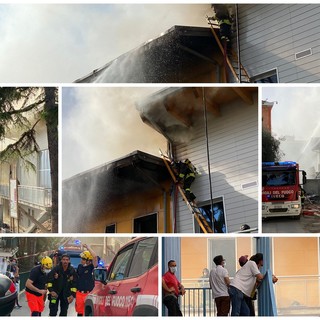 Bordighera: incendio alla scuola di via Napoli, fiamme probabilmente partite dal tetto. Il Sindaco &quot;Una tragedia per la città&quot; (Foto e Video)